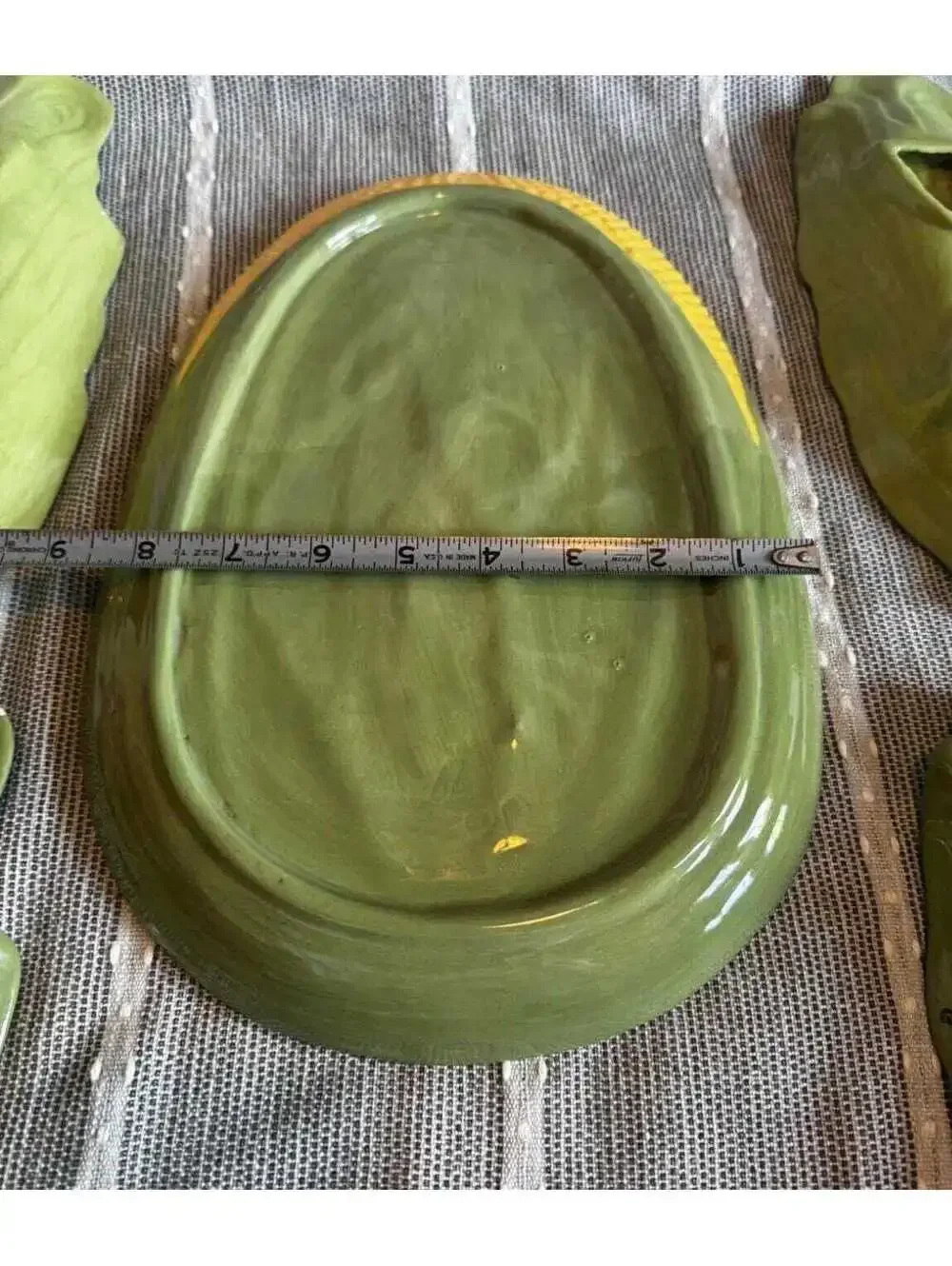 Vintage Ceramic Corn on the Cob Serving Set: 5-Piece Farmhouse Platter & Plates